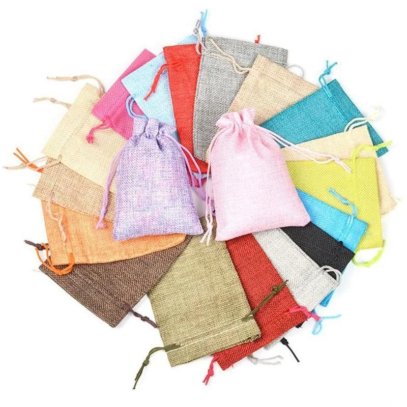 Jute Bag Packaging - 50 adet/grup 7x9 9x12 10x14 13x18