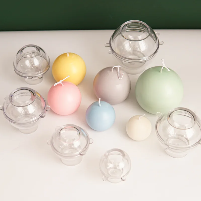 Candle Making Set - 5-8 cm Küresel Mum Plastik Kalıp