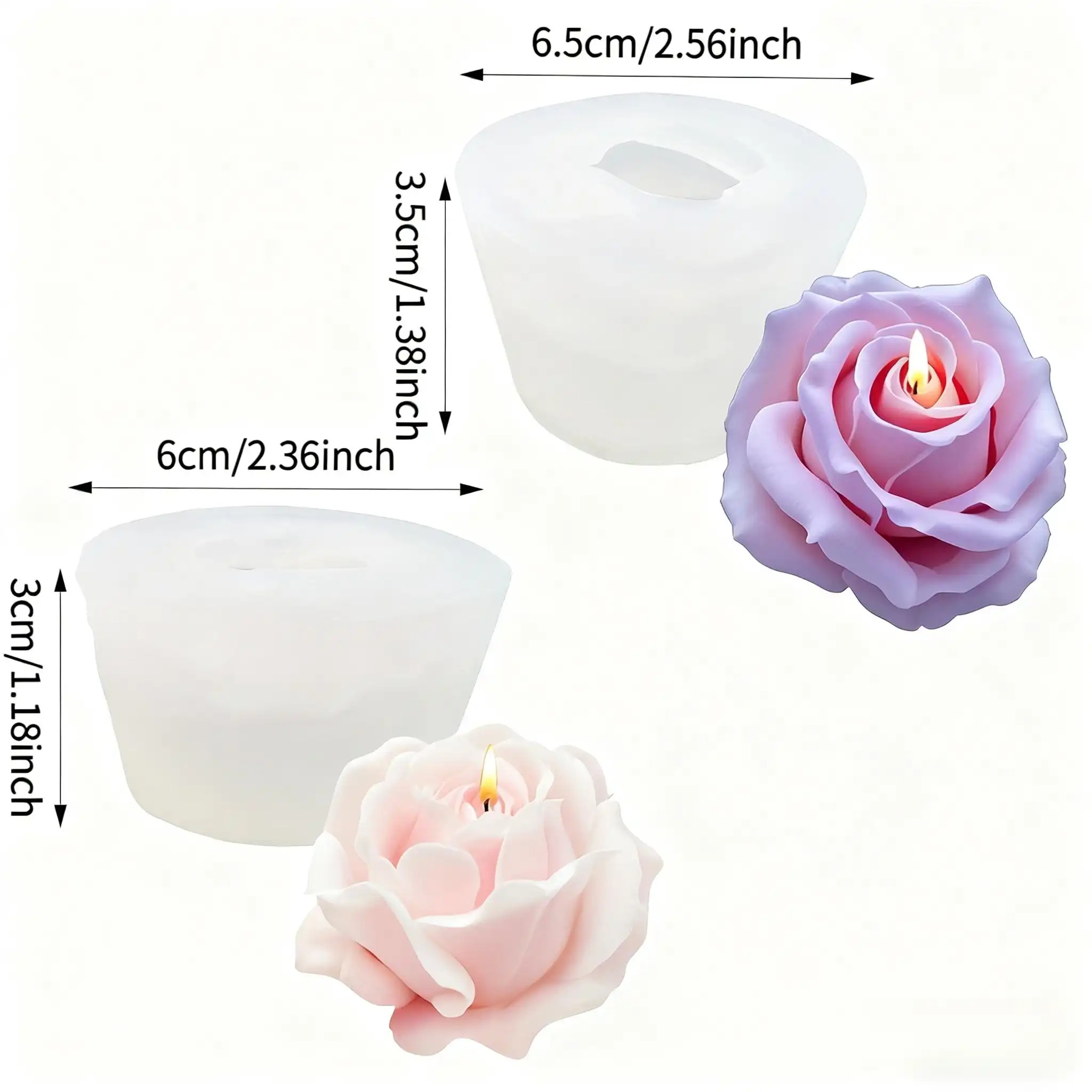 2 Parça Romantik 3D Gül Siliko - Candle Making Jelly incelemesi ve fiyatı