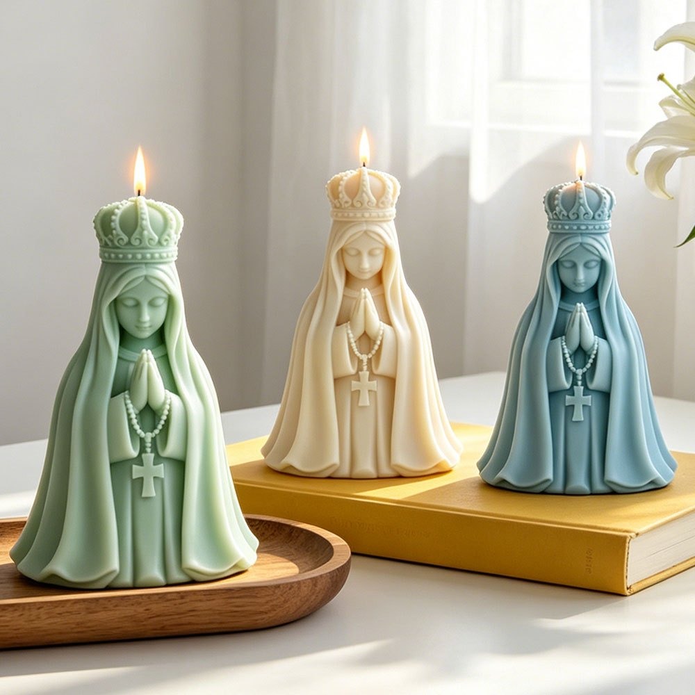 3D Meryem Ana Silikon Mum Kalı - Candle Making Jelly incelemesi ve fiyatı