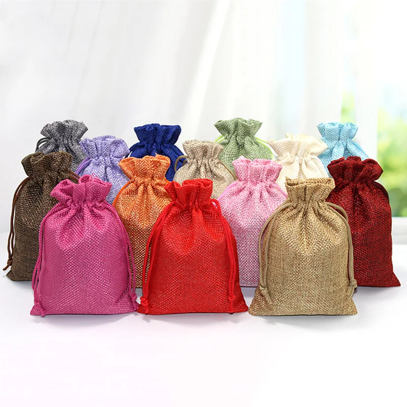 50 adet 13X18CM/10X14CM/9X12CM - Jute Bag Packaging incelemesi ve fiyatı
