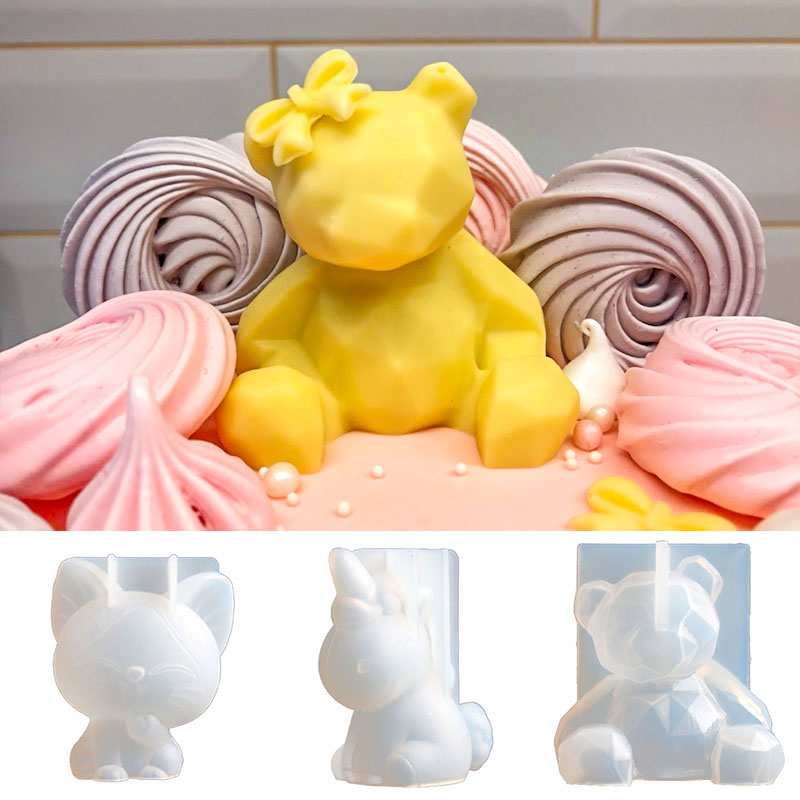 3D Stereo ayı silikon kalıp Di - Candle Making Jelly incelemesi ve fiyatı