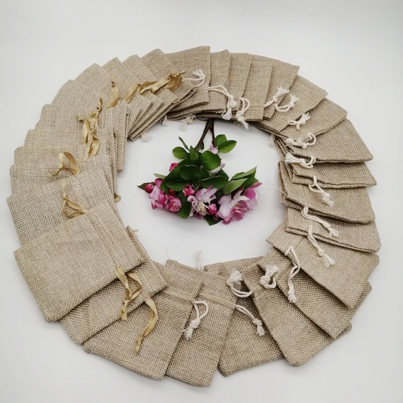 100 adet ipek kurdele Pamuk Jü - Jute Bag Packaging incelemesi ve fiyatı