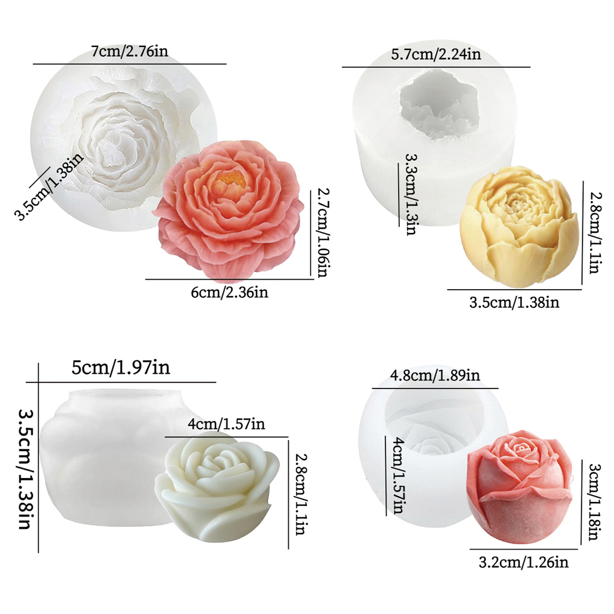 4'lü Çiçek Kalıp Seti - Şakayı - Candle Making Set incelemesi ve fiyatı