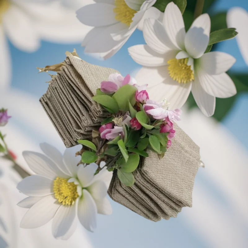 200 adet ipek kurdele Pamuk İp - Jute Bag Packaging incelemesi ve fiyatı