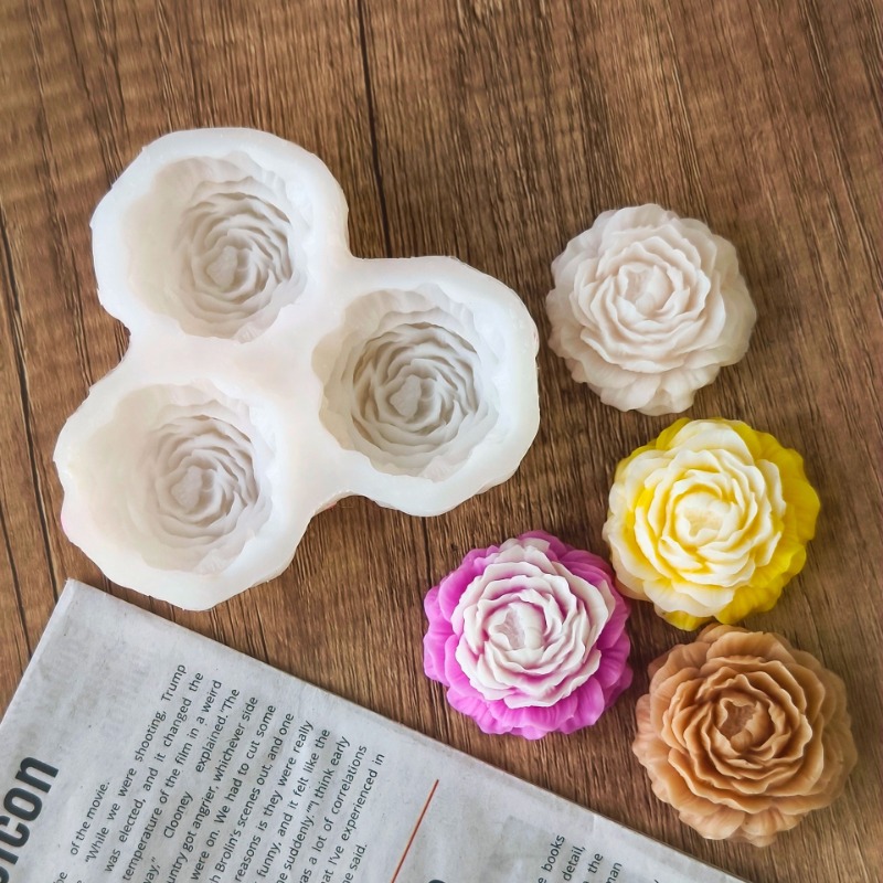 3 adet/takım Şakayık Çiçek Mum - Candle Making Set incelemesi ve fiyatı