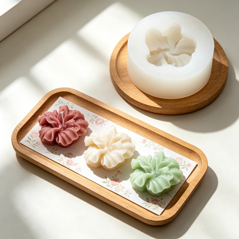 2 adet Hibiscus Çiçek Mum Kalı - Candle Making Set incelemesi ve fiyatı